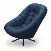 Poltrona Mônaco Tecido Suede Azul Marinho